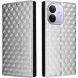 Чехол Deexe Rhombus Book для Xiaomi Redmi Note 17 Pro - Silver (429522S). Фото 1 из 7