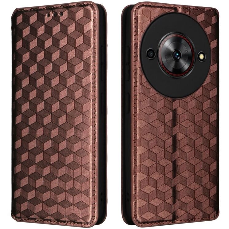 Чехол Deexe Rhombus Book для ZTE Nubia Focus - Brown: фото 1 из 9