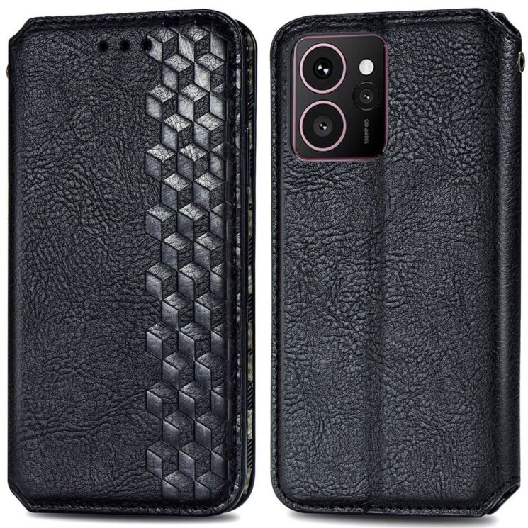 Чехол Deexe Rhombus Wallet для HMD Skyline - Black: фото 1 из 9