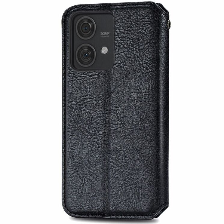Чехол Deexe Rhombus Wallet для Motorola Edge 40 Neo - Black: фото 5 из 6