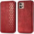 Чехол Deexe Rhombus Wallet для Motorola Moto G32 - Red (304438R)
