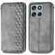 Чехол Deexe Rhombus Wallet для Motorola Moto G56 - Grey (383129H). Фото 2 из 15