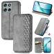 Чехол Deexe Rhombus Wallet для Motorola Moto G56 - Grey (383129H). Фото 1 из 15