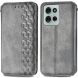 Чехол Deexe Rhombus Wallet для Motorola Moto G75 - Grey (367822H). Фото 1 из 6