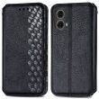 Чехол Deexe Rhombus Wallet для Motorola Moto G85 - Black (357027B)