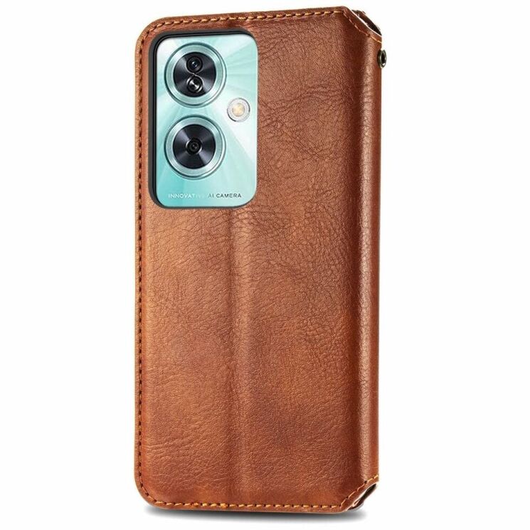 Чехол Deexe Rhombus Wallet для OnePlus Nord N30 SE - Brown: фото 5 из 6