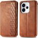 Чехол Deexe Rhombus Wallet для OPPO Reno 15 F/FS - Brown (405841Z). Фото 1 из 10
