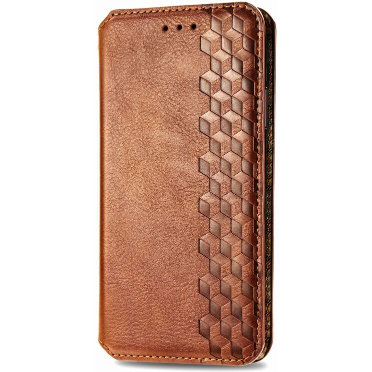 Чехол Deexe Rhombus Wallet для OPPO Reno 15 F/FS - Brown: фото 5 из 10