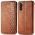 Чехол Deexe Rhombus Wallet для Samsung Galaxy A24 (A245) - Brown: фото 1 из 6