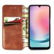 Чехол Deexe Rhombus Wallet для Samsung Galaxy A24 (A245) - Brown (322358Z). Фото 2 из 6