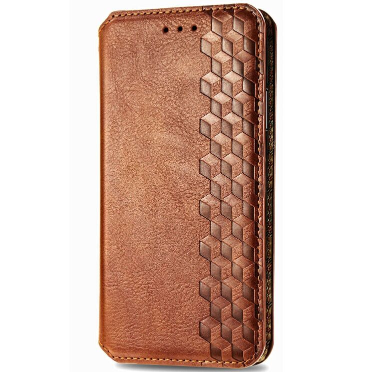 Чехол Deexe Rhombus Wallet для Samsung Galaxy S26 Plus - Brown: фото 4 из 6