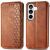Чехол Deexe Rhombus Wallet для Samsung Galaxy S26 Plus - Brown: фото 1 из 6
