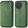 Чехол Deexe Rhombus Wallet для TECNO Spark 20 Pro+ - Green (351217G)