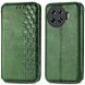 Чехол Deexe Rhombus Wallet для TECNO Spark 20 Pro+ - Green (351217G). Фото 1 из 6