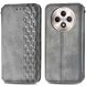 Чехол Deexe Rhombus Wallet для TECNO Spark 30C - Grey (361715H). Фото 1 из 6