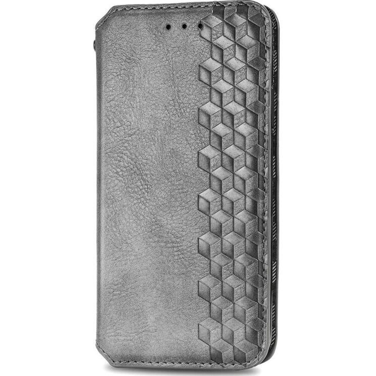 Чехол Deexe Rhombus Wallet для TECNO Spark 30C - Grey: фото 4 из 6