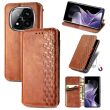 Чехол Deexe Rhombus Wallet для Xiaomi Redmi Note 14 Pro 5G - Brown (373162Z)