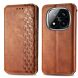 Чехол Deexe Rhombus Wallet для Xiaomi Redmi Note 14 Pro 5G - Brown (373162Z). Фото 2 из 10