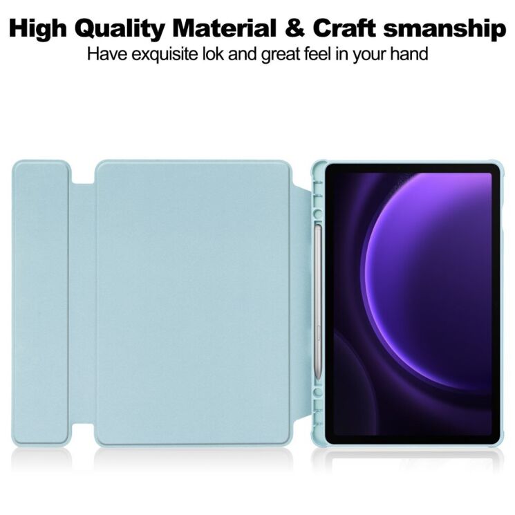 Чехол Deexe Rotary Case для Samsung Galaxy Tab S9 FE (X510/516) / Tab S10 FE (X520/526) - Dark Blue: фото 6 из 7