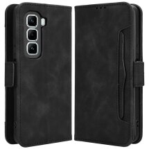 Чехол Deexe Wallet Stand для Infinix Hot 50 Pro Plus - Black: фото 1 из 7
