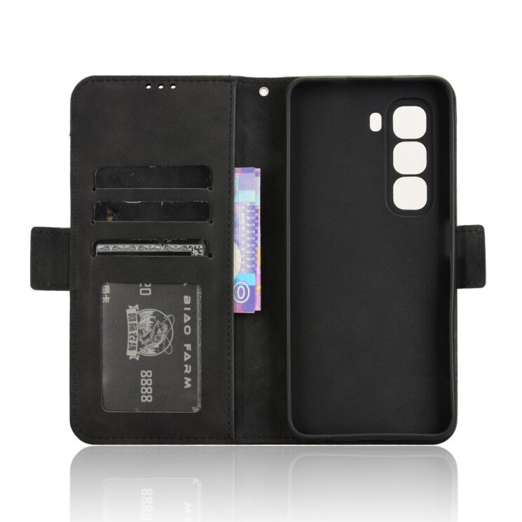 Чехол Deexe Wallet Stand для Infinix Hot 50 Pro Plus - Black: фото 5 из 7