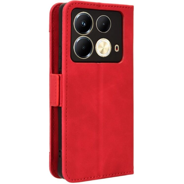 Чехол Deexe Wallet Stand для Infinix Note 40 - Red: фото 6 из 7