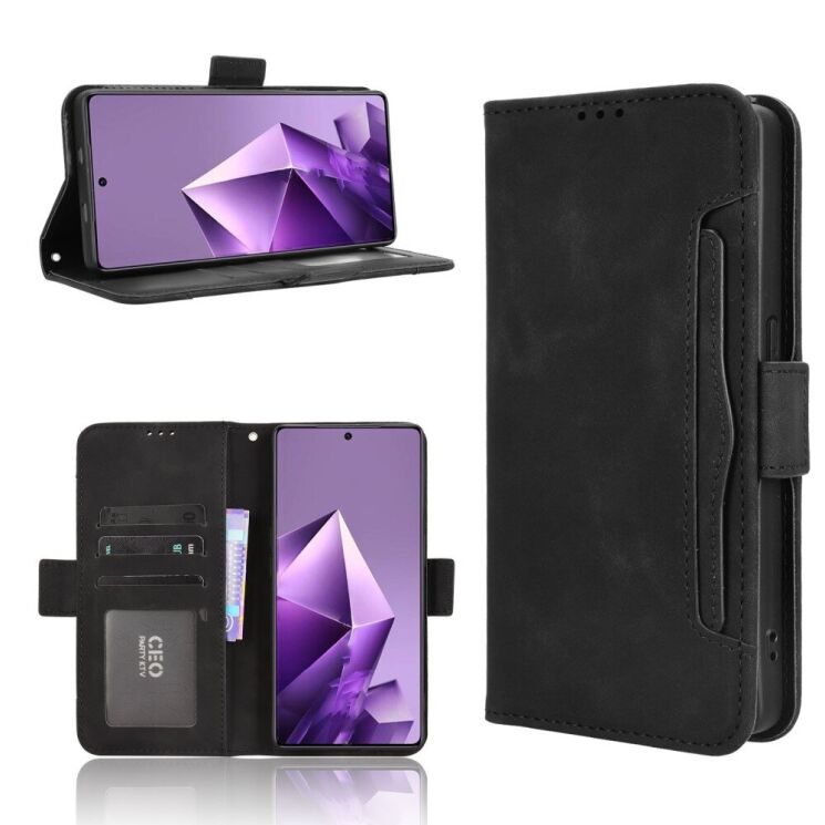 Чехол Deexe Wallet Stand для Infinix Note 50 Pro Plus - Black: фото 2 из 15