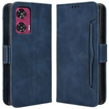 Чехол Deexe Wallet Stand для Motorola Edge 50 Fusion - Blue: фото 1 из 7