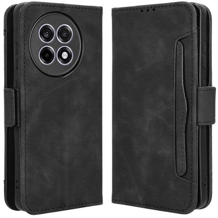 Чехол Deexe Wallet Stand для OnePlus 13R / Ace 5 / Ace 5 Pro - Black: фото 1 из 7