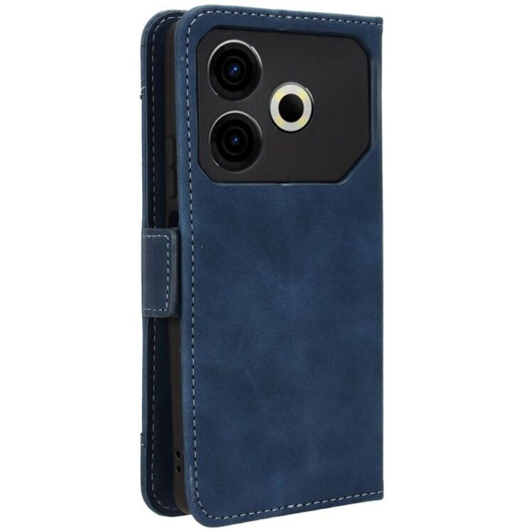 Чехол Deexe Wallet Stand для TECNO Pova 6 Neo - Blue: фото 7 из 7