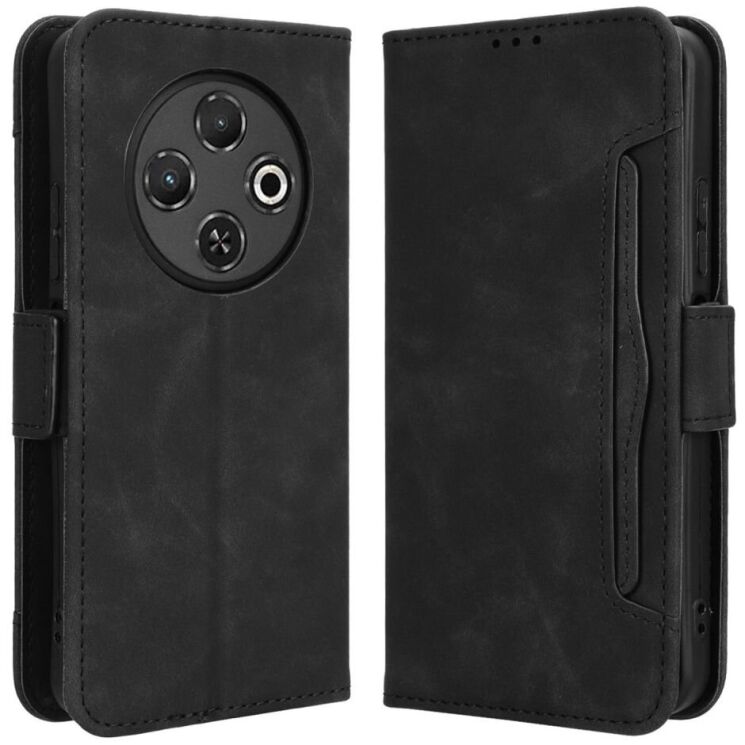 Чехол Deexe Wallet Stand для TECNO Spark 30C - Black: фото 1 из 7
