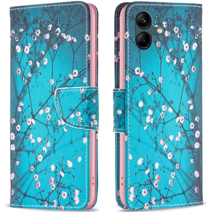 Чехол-книжка Deexe Color Wallet для Samsung Galaxy A05 (A055) - Plum Blossom: фото 1 из 8