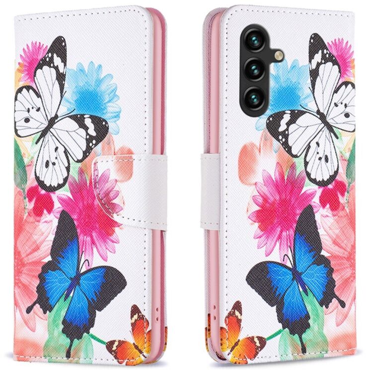 Чехол-книжка Deexe Color Wallet для Samsung Galaxy A16 (A165) - Two Butterflies: фото 1 из 7