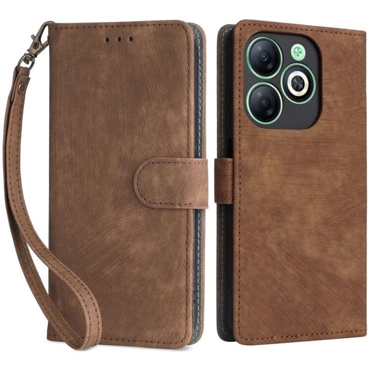 Чехол-книжка Deexe Delta Book для Infinix Smart 8 - Brown: фото 1 из 7