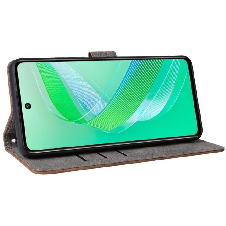 Чехол-книжка Deexe Delta Book для Infinix Smart 8 - Brown: фото 3 из 7