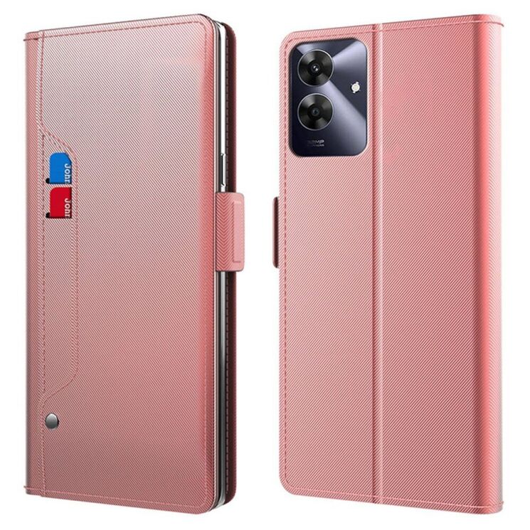 Чехол-книжка Deexe Eclipse Wallet для Realme Note 60 - Rose Gold: фото 1 из 10
