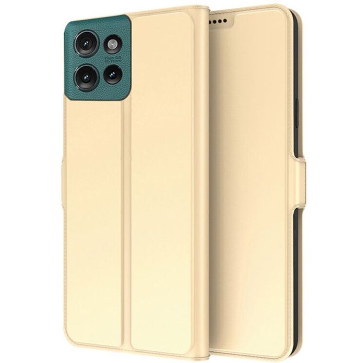 Чехол-книжка Deexe Faro Wallet для Motorola Edge 50 - Gold: фото 1 из 7