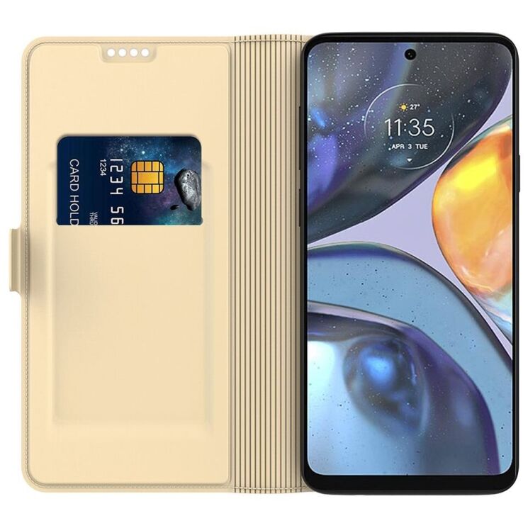 Чехол-книжка Deexe Faro Wallet для Motorola Edge 50 - Gold: фото 2 из 7