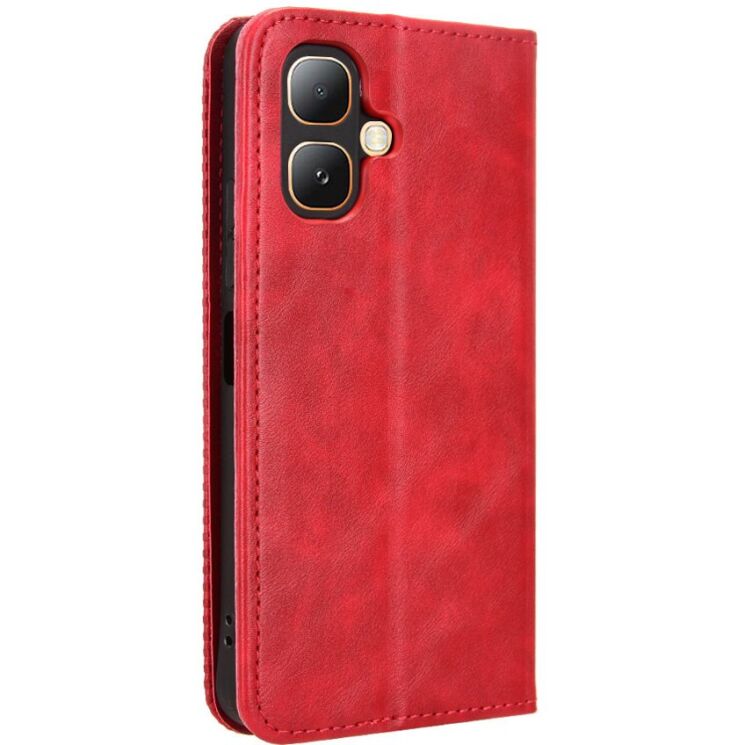 Чехол-книжка Deexe Retro Style для Infinix Smart 20 - Red: фото 8 из 20