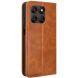 Чохол-книжка Deexe Retro Style для Motorola Moto G77 - Brown (406813Z). Фото 7 з 19