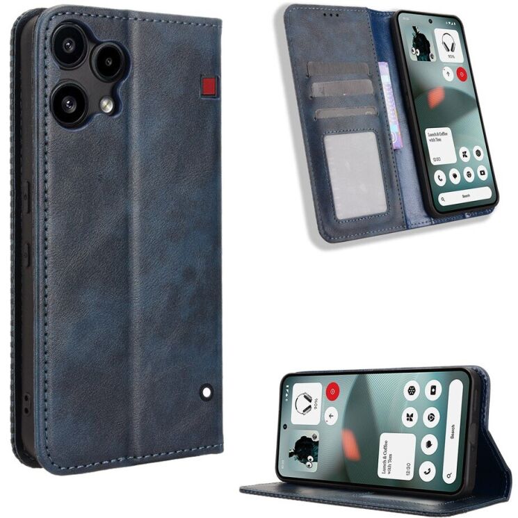 Чохол-книжка Deexe Retro Style для Nothing Phone (3a) Lite - Blue (405402L) Чохол-книжка Deexe Retro Style для Nothing Phone (3a) Lite - Blue: фото 2 з 21