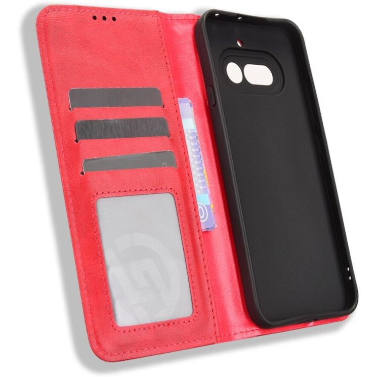 Чохол-книжка Deexe Retro Style для Nothing Phone (4a) - Red (411308R) Чохол-книжка Deexe Retro Style для Nothing Phone (4a) - Red: фото 5 з 18