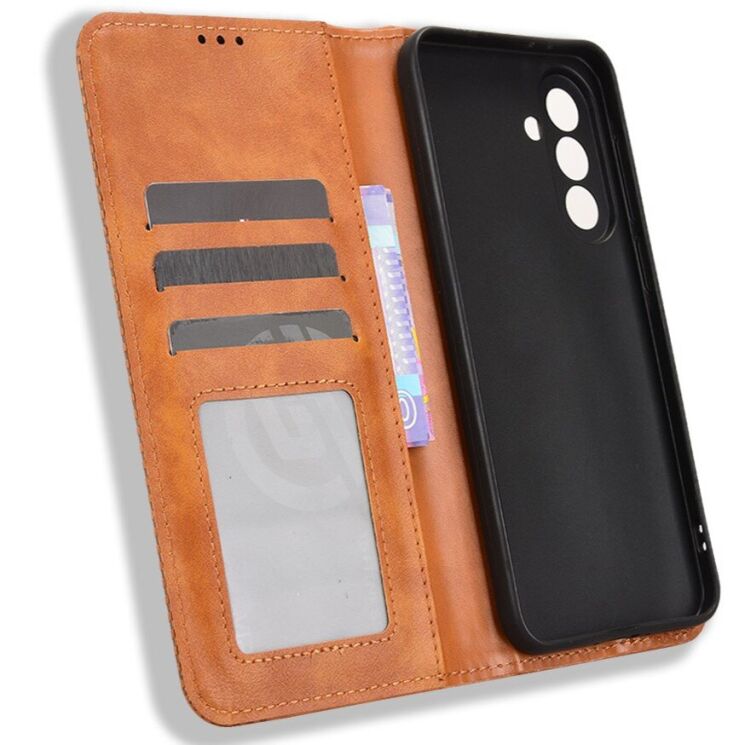 Чехол-книжка Deexe Retro Style для Samsung Galaxy A57 (A576) - Brown: фото 3 из 19