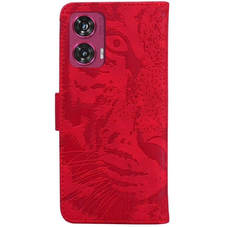 Чехол-книжка Deexe Tiger для Motorola Edge 50 Fusion - Red: фото 6 из 7