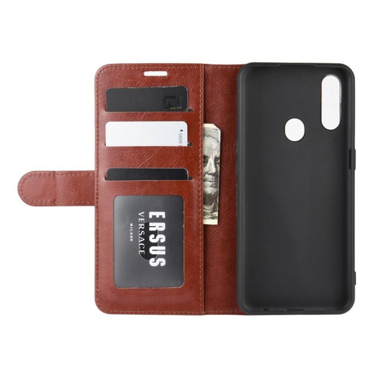 Классический чехол-книжка Deexe Wallet Style для OPPO A31 - Brown: фото 5 из 8