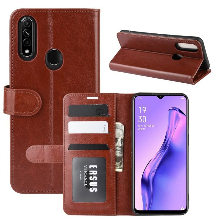 Классический чехол-книжка Deexe Wallet Style для OPPO A31 - Brown: фото 1 из 8
