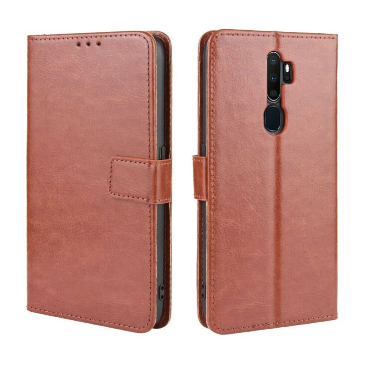 Класичний чохол-книжка Deexe Wallet Style для OPPO A5 2020 - Brown: фото 3 з 14
