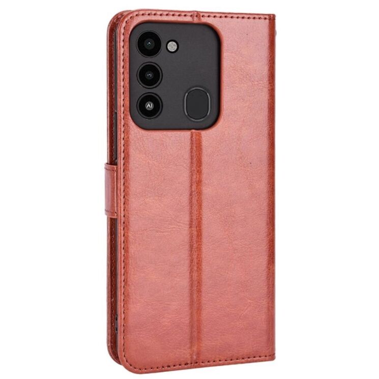 Чехол-книжка Deexe Wallet Style для Tecno Spark Go 2022 (KG5m) - Brown: фото 7 из 7