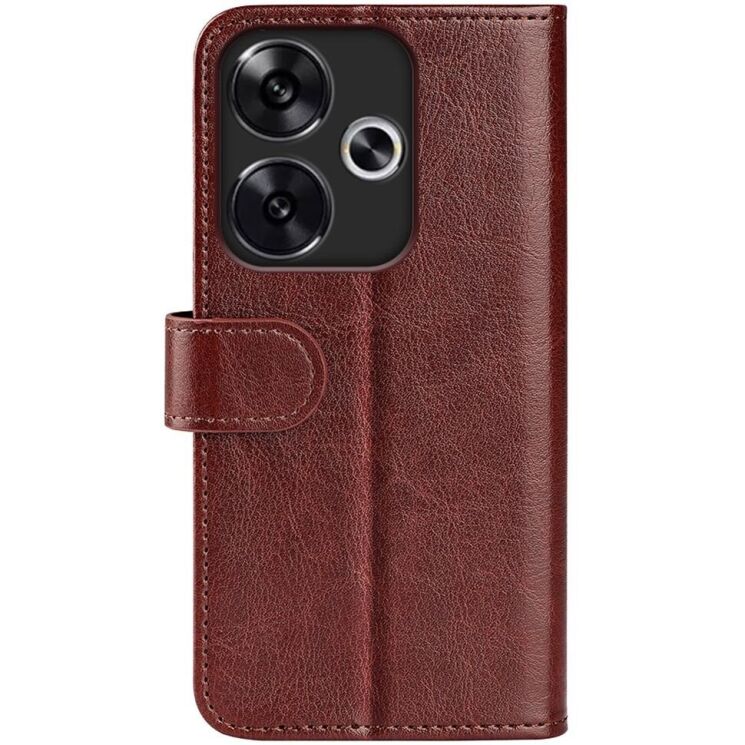 Чехол-книжка Deexe Wallet Style для Xiaomi Poco F6 - Brown: фото 5 из 6