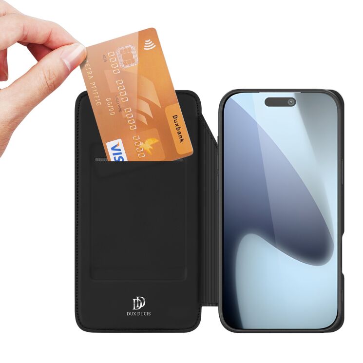 Чехол-книжка DUX DUCIS Skin Pro для Apple iPhone 17 Pro Max - Black: фото 6 из 11